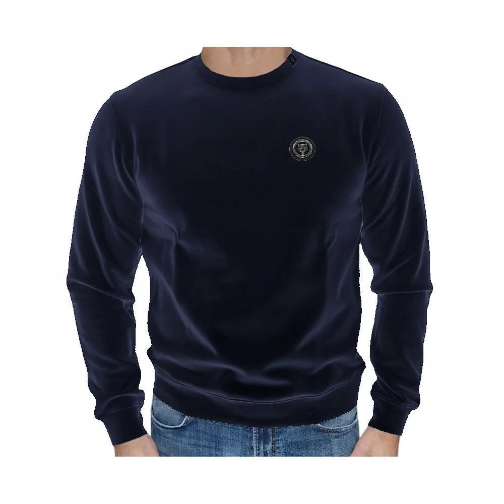 Plein Sport Blue Cotton Sweater - XXL - Sweatshirts