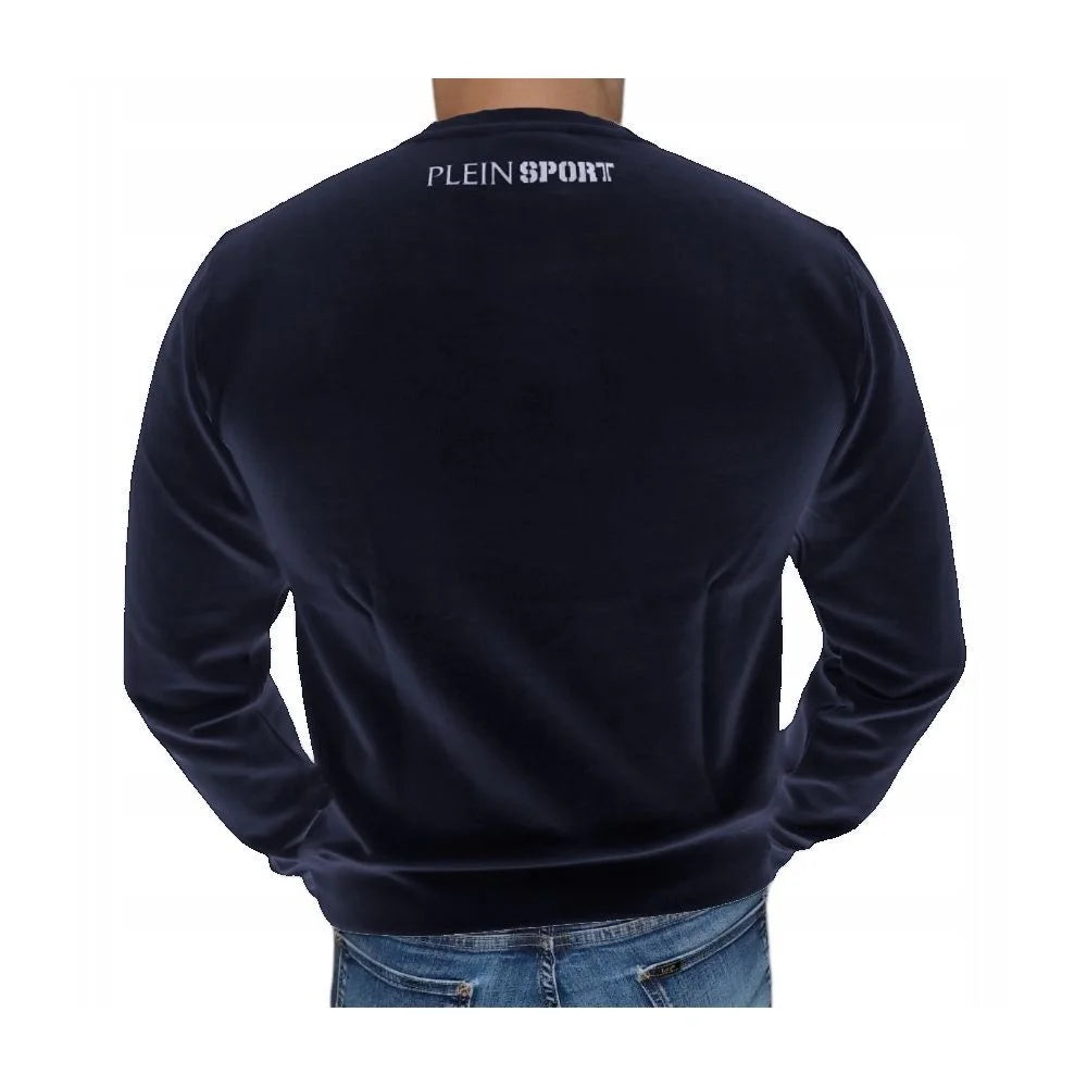 Plein Sport Blue Cotton Sweater - XXL - Sweatshirts