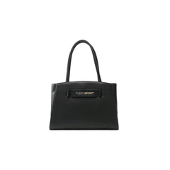 Plein Sport Chic Ebony Tote with Silver Logo Accent - Shopper Bags