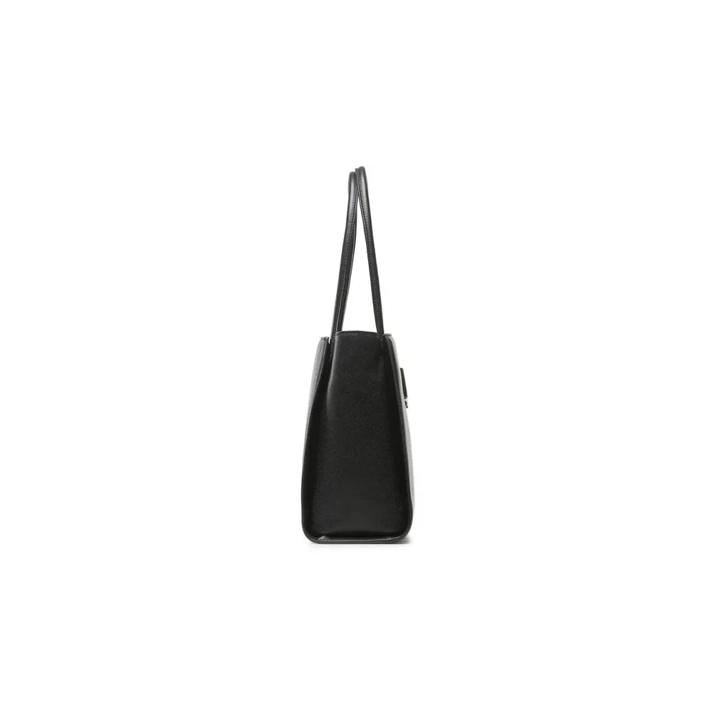 Plein Sport Chic Ebony Tote with Silver Logo Accent - Shopper Bags