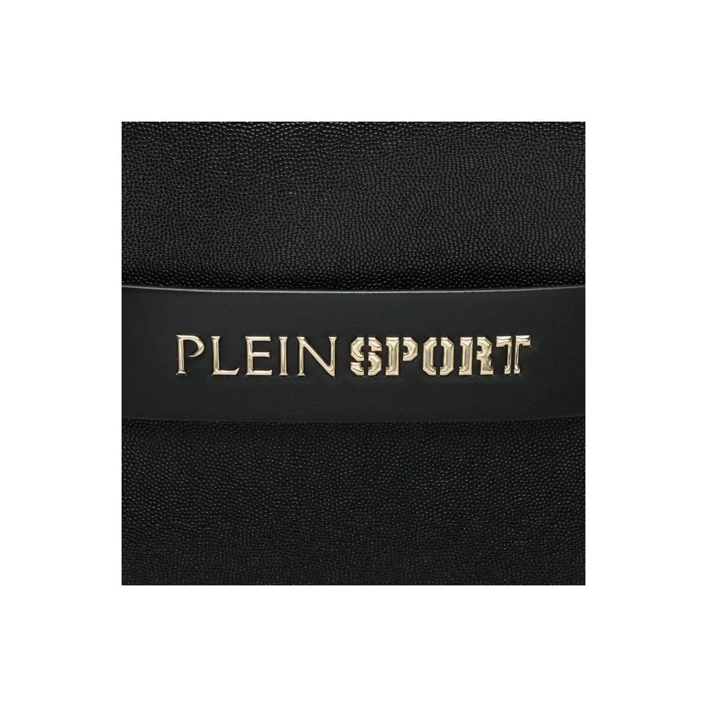 Plein Sport Chic Ebony Tote with Silver Logo Accent - Shopper Bags