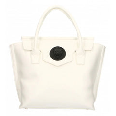 Plein Sport Elegant White Handbag With Magnetic Closure - Handbags