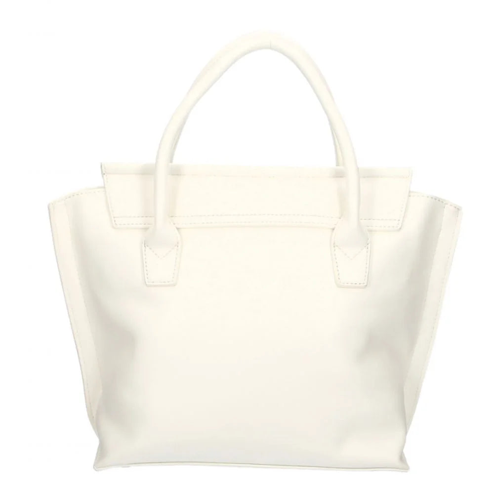 Plein Sport Elegant White Handbag With Magnetic Closure - Handbags