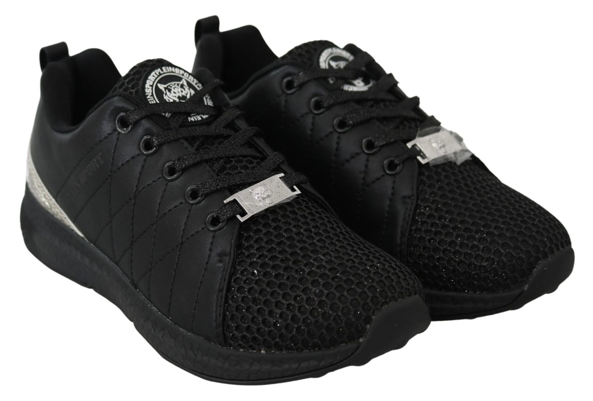 Plein Sport Exquisite Black Runner Gisella Sports Sneakers - 36 - Athletic Shoes