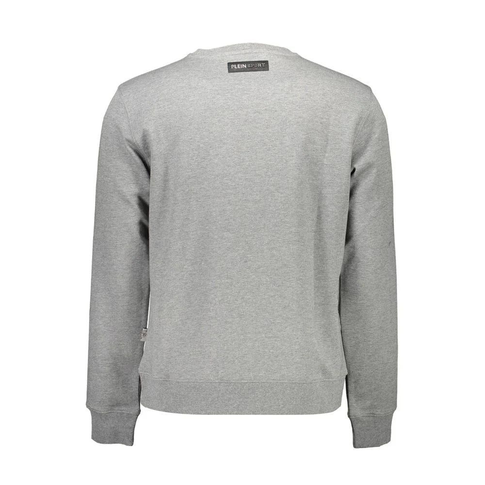 Plein Sport Gray Cotton Men Sweater - Sweatshirts
