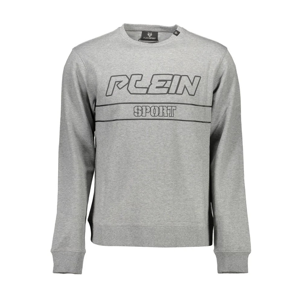Plein Sport Gray Cotton Men Sweater - Sweatshirts