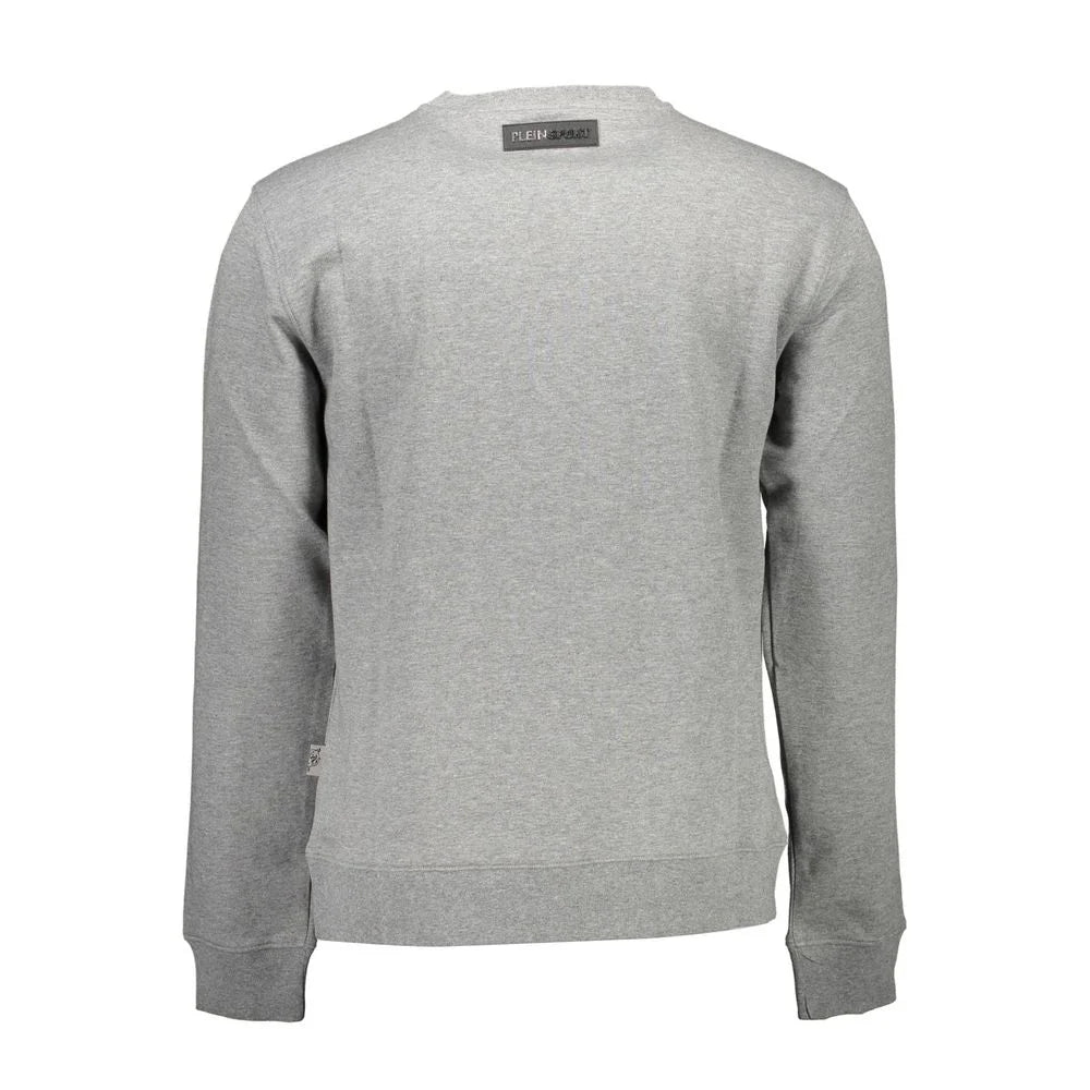 Plein Sport Gray Cotton Men Sweater - Sweatshirts