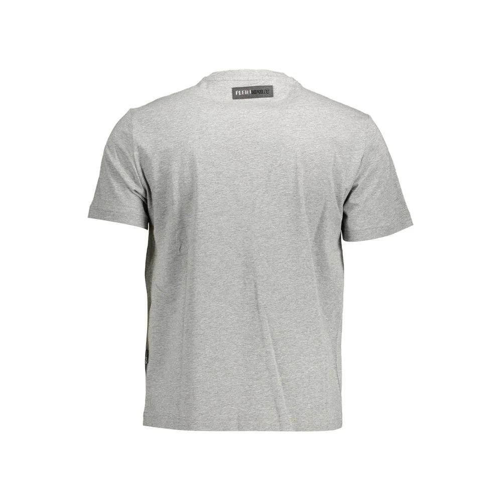Plein Sport Gray Cotton Men T-Shirt - T-Shirts
