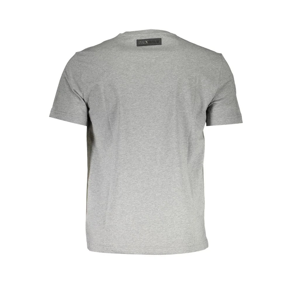 Plein Sport Gray Cotton Men T-Shirt - T-Shirts