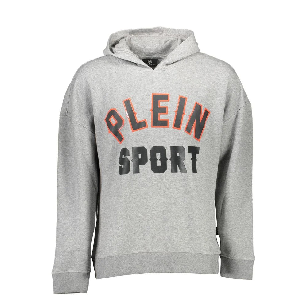 Plein Sport Gray Cotton Sweatshirt - Hoodies