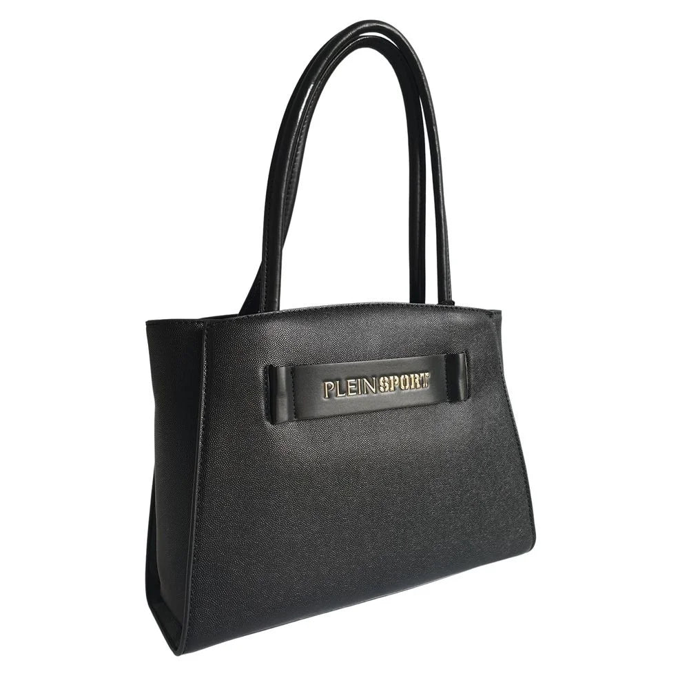 Plein Sport Sleek Black Three-Compartment Tote Bag - Shopper Bags