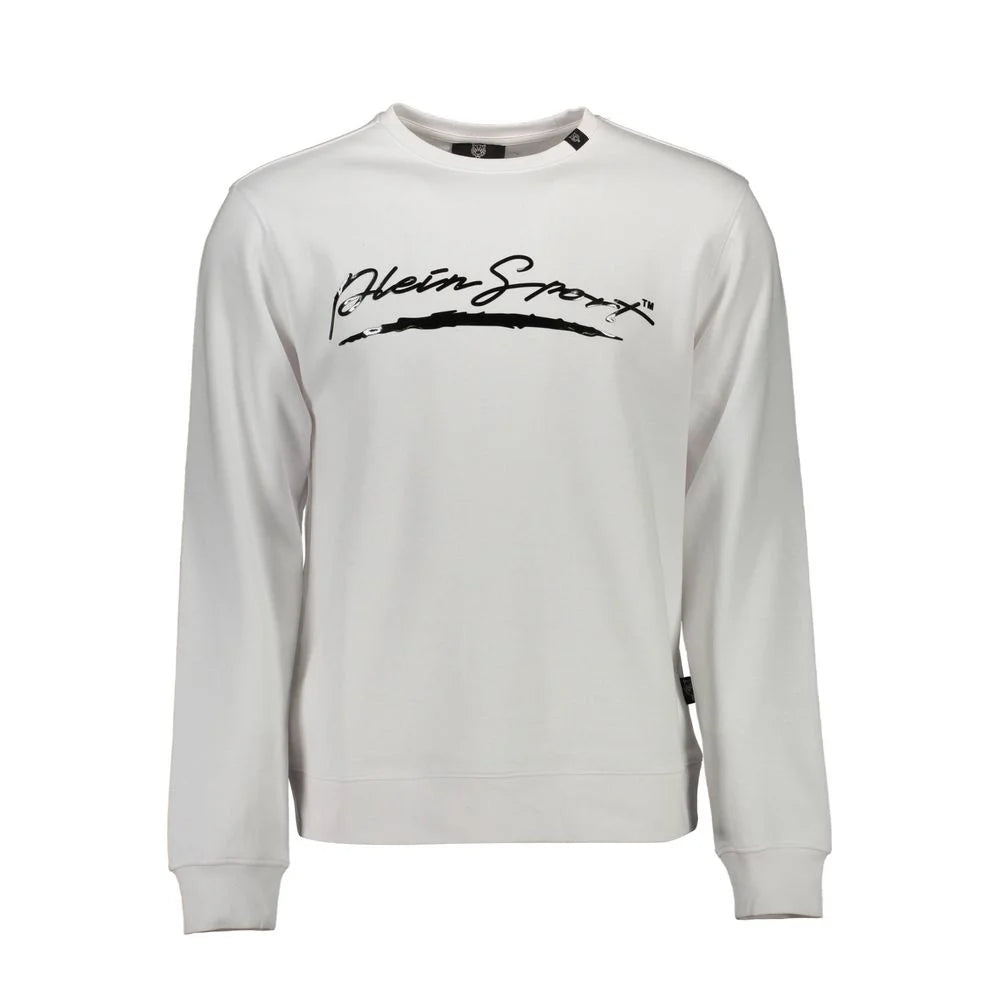 Plein Sport White Cotton Men Sweater - Sweatshirts