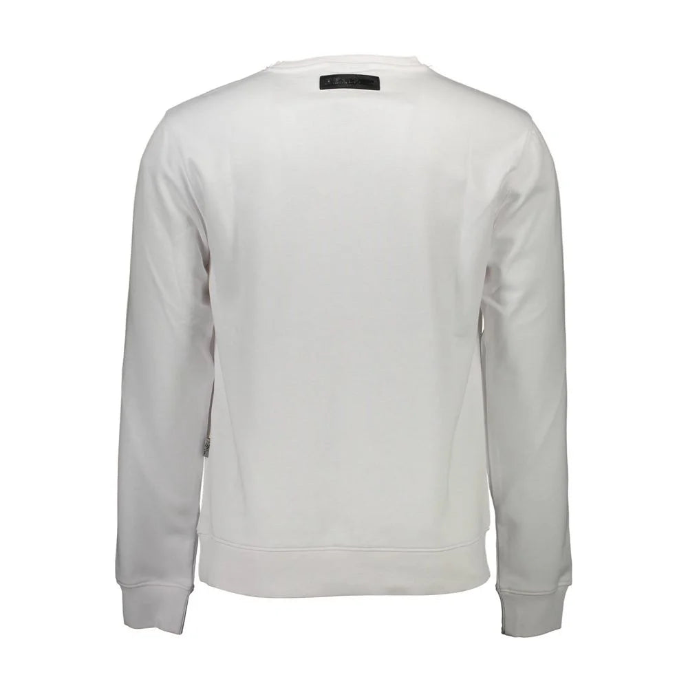 Plein Sport White Cotton Men Sweater - Sweatshirts