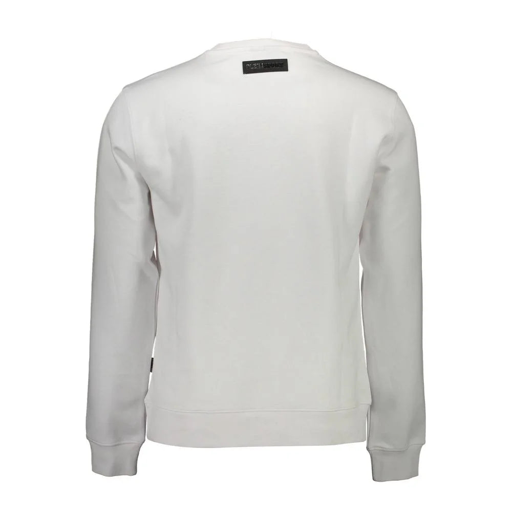 Plein Sport White Cotton Men Sweater - Sweatshirts