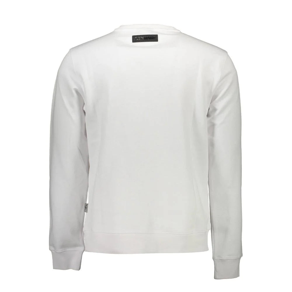 Plein Sport White Cotton Men Sweater - Sweatshirts