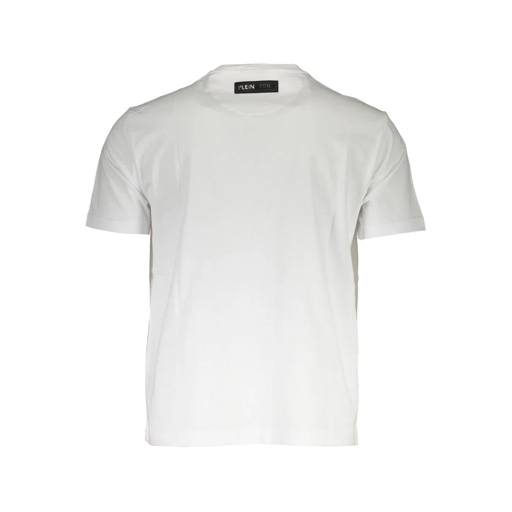 Plein Sport White Cotton Men T-Shirt - M - T-Shirts