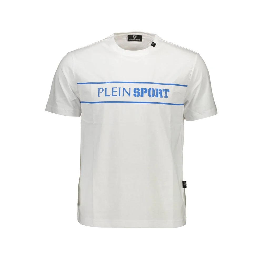 Plein Sport White Cotton Men T-Shirt - S - T-Shirts