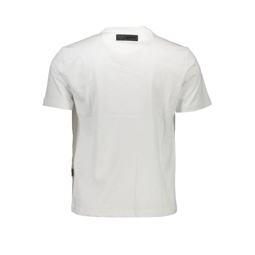 Plein Sport White Cotton Men T-Shirt - T-Shirts
