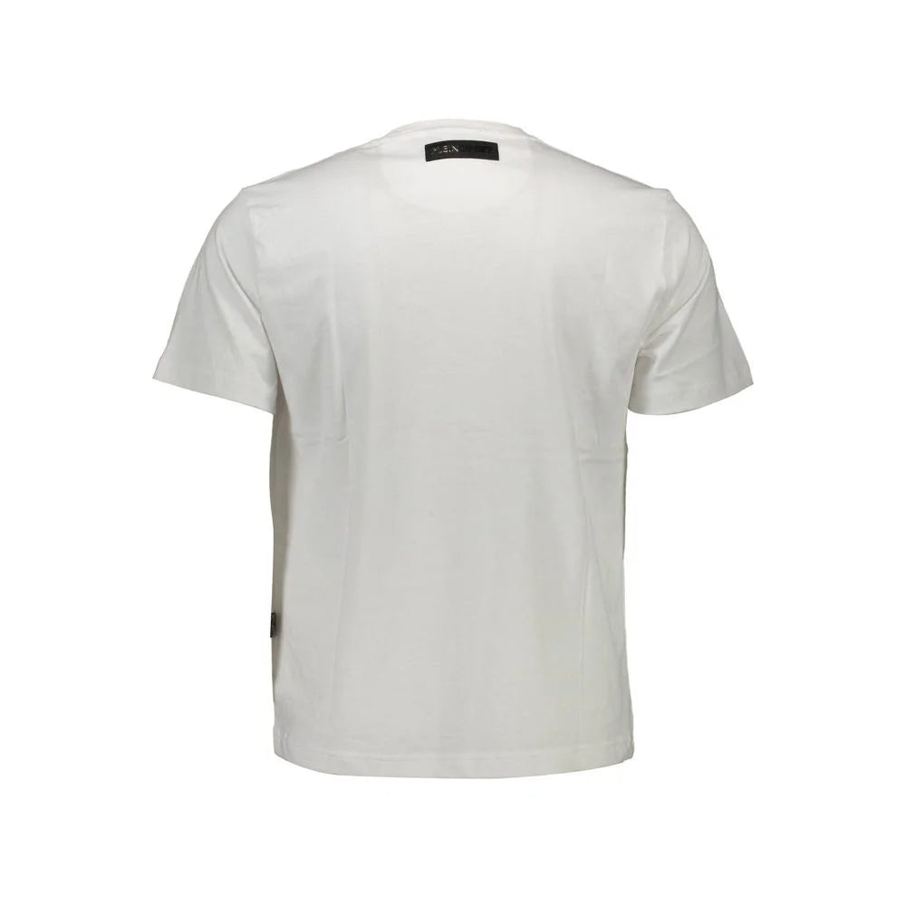 Plein Sport White Cotton Men T-Shirt - T-Shirts