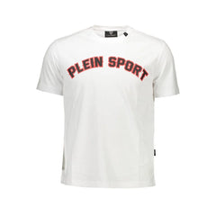 Plein Sport White Cotton Men T-Shirt - T-Shirts