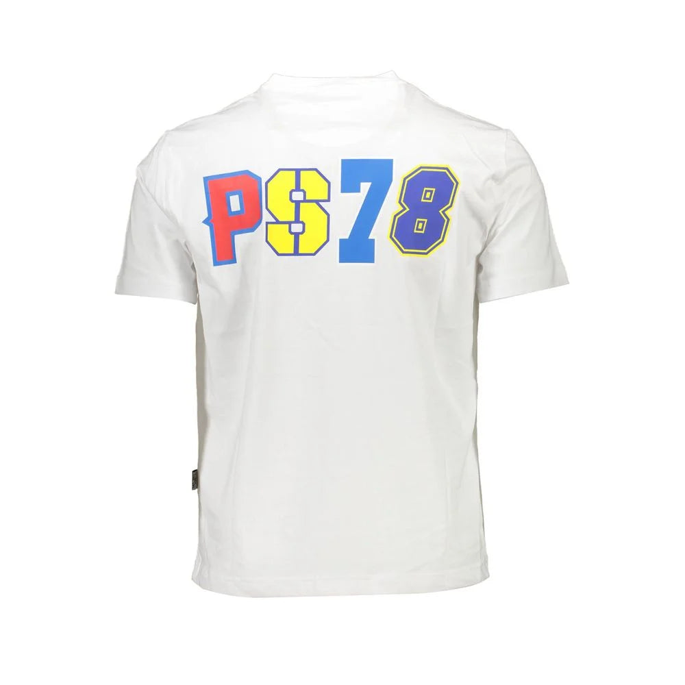Plein Sport White Cotton Men T-Shirt - T-Shirts