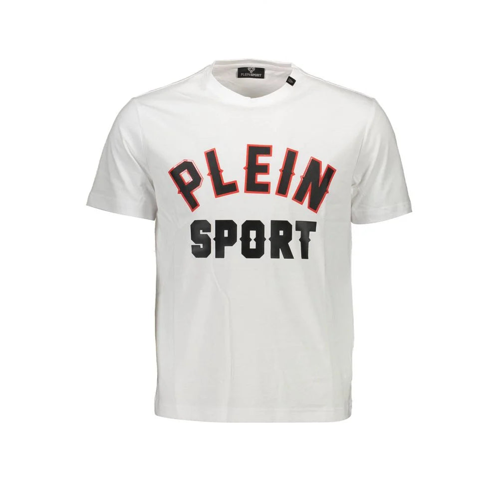 Plein Sport White Cotton Men T-Shirt - T-Shirts