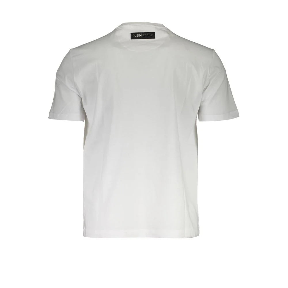 Plein Sport White Cotton Men T-Shirt - T-Shirts