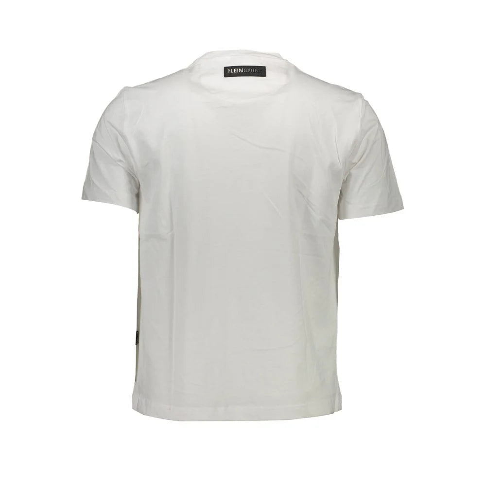 Plein Sport White Cotton Men T-Shirt - T-Shirts