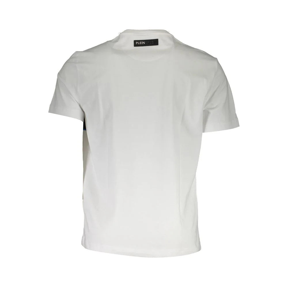 Plein Sport White Cotton Men T-Shirt - T-Shirts