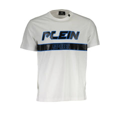 Plein Sport White Cotton Men T-Shirt - T-Shirts