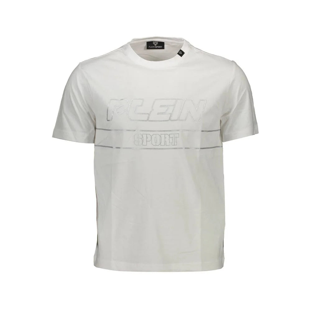 Plein Sport White Cotton Men T-Shirt - T-Shirts