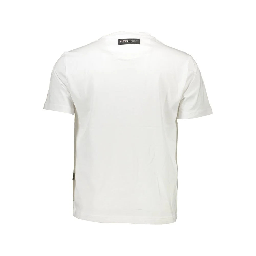 Plein Sport White Cotton Men T-Shirt - XL