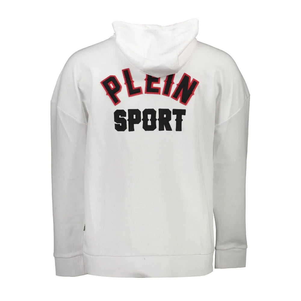 Plein Sport White Cotton Men’s Sweater - Hoodies