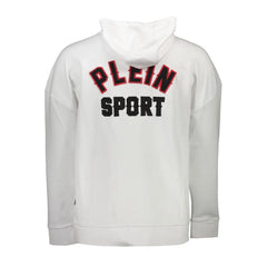 Plein Sport White Cotton Men’s Sweater - Hoodies