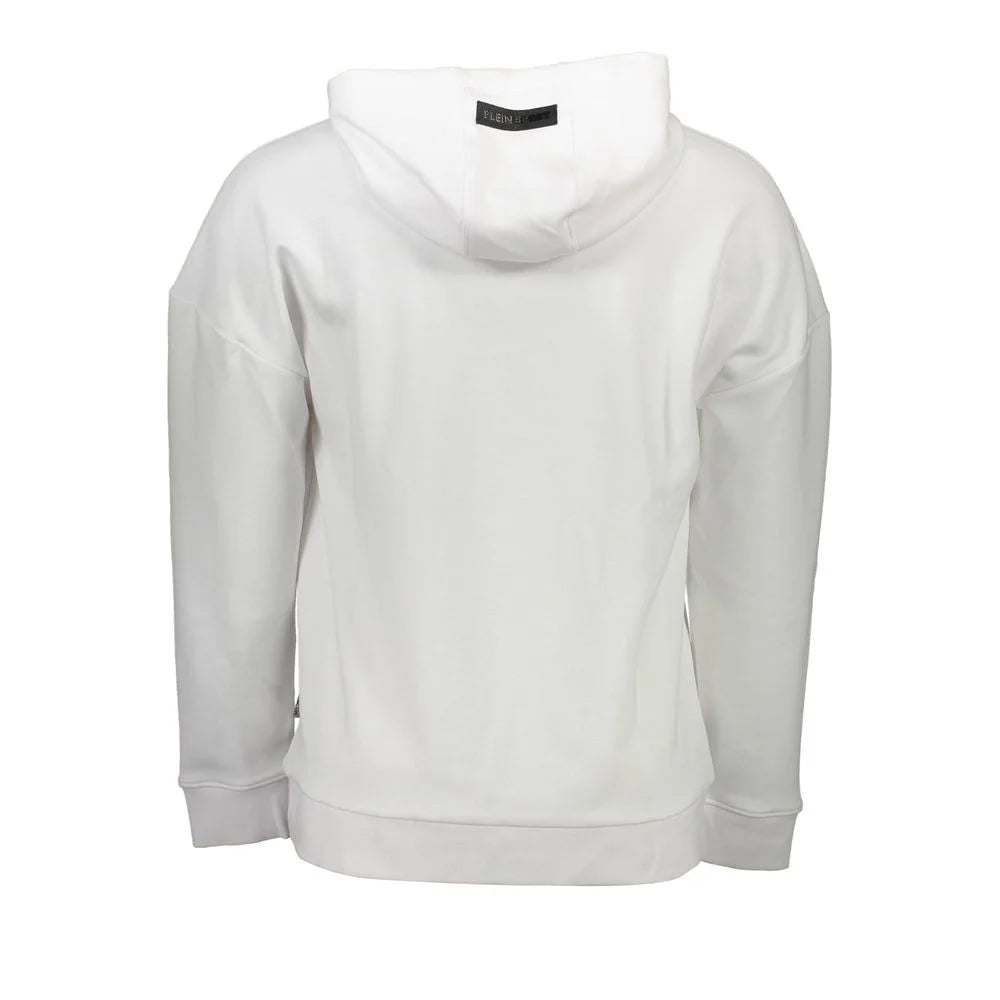 Plein Sport White Cotton Men’s Sweater - Hoodies