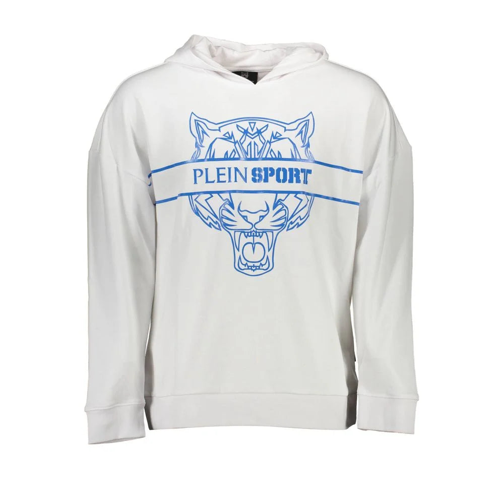 Plein Sport White Cotton Men’s Sweater - Hoodies