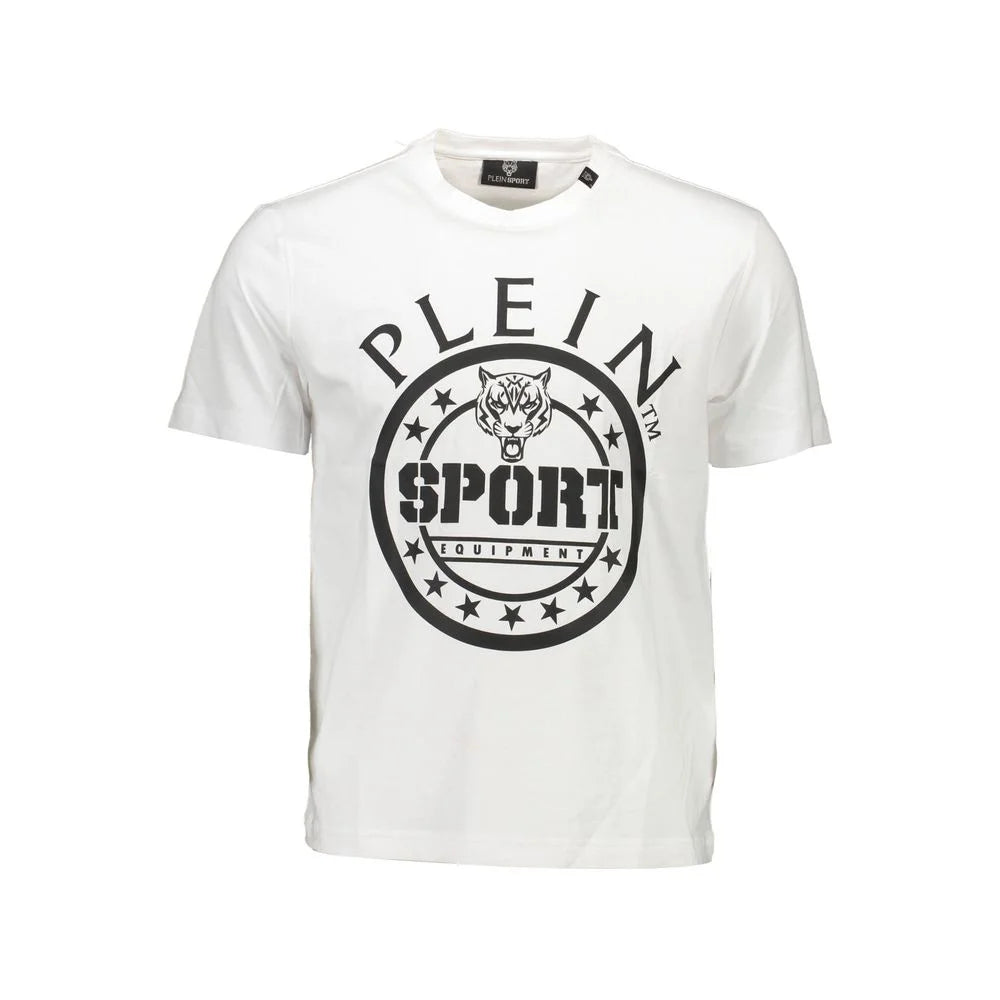 Plein Sport White Cotton T-Shirt - T-Shirts