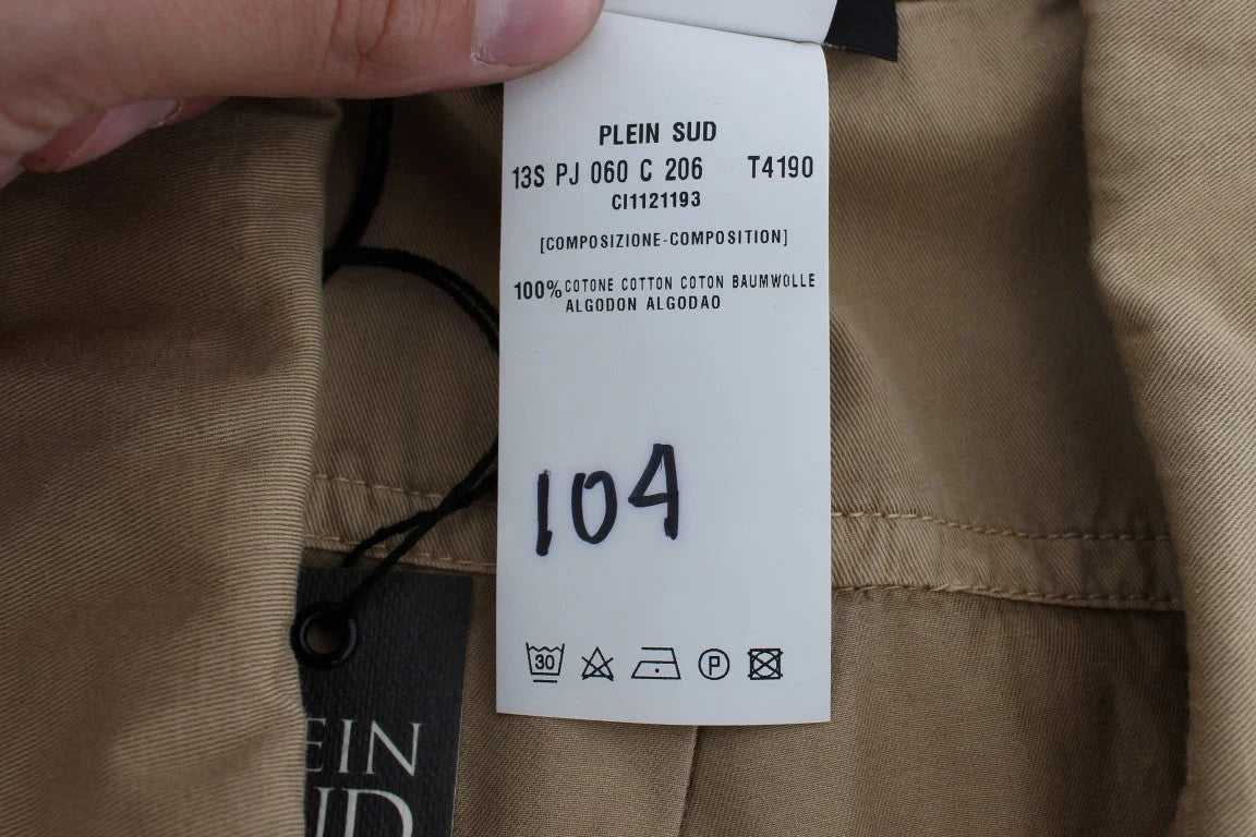 PLEIN SUD Beige Cotton Sleeveless Shirt - IT42 | S - Blouses