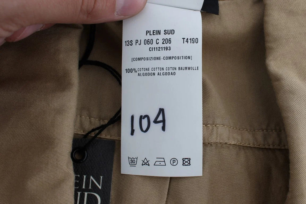 PLEIN SUD Beige Cotton Sleeveless Shirt - IT42 | S - Blouses