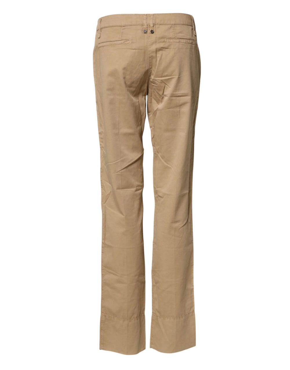 PLEIN SUD Beige Straight Cotton Stretch Chino Pants