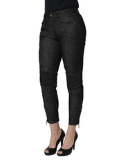 PLEIN SUD Black Cotton Mid Waist Skinny Denim Jeans - W30