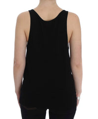 PLEIN SUD Black Stretch Sleeveless Blouse - IT46 | L - Tank Tops