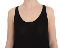 PLEIN SUD Black Stretch Sleeveless Blouse - IT46 | L - Tank Tops