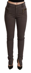 PLEIN SUD Brown Cotton Stretch Skinny Denim Jeans - IT38|XS - Jeans