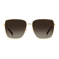 Polaroid Gold Metal Sunglasses