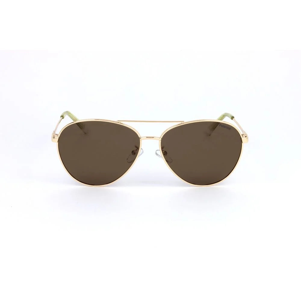 Polaroid Gold Metal Sunglasses