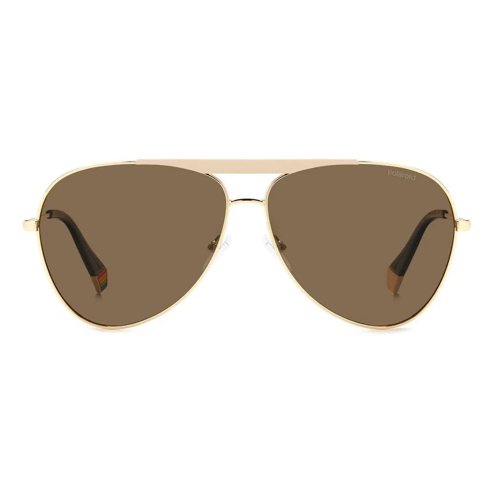 Polaroid Gold Stainless Steel Sunglasses - Sunglasses