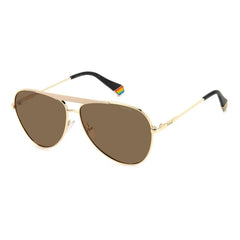 Polaroid Gold Stainless Steel Sunglasses - Sunglasses