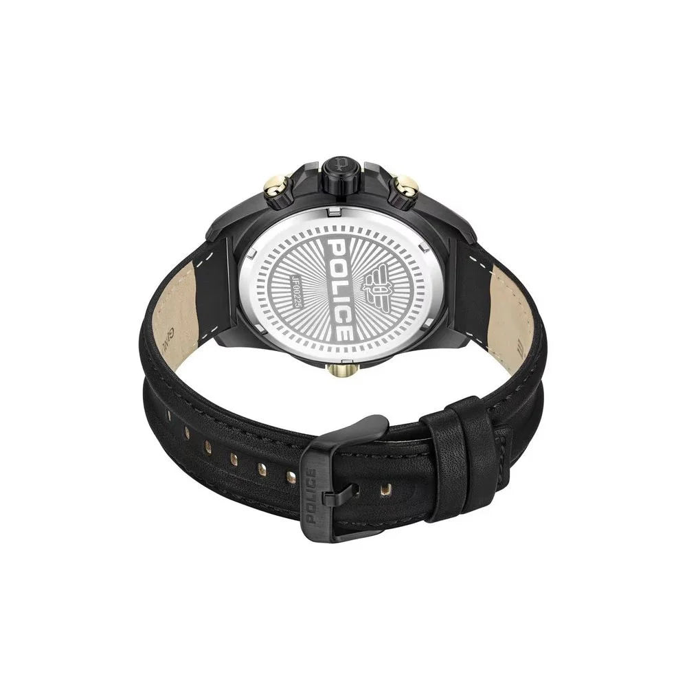 Police Black Artificial Leather Watch