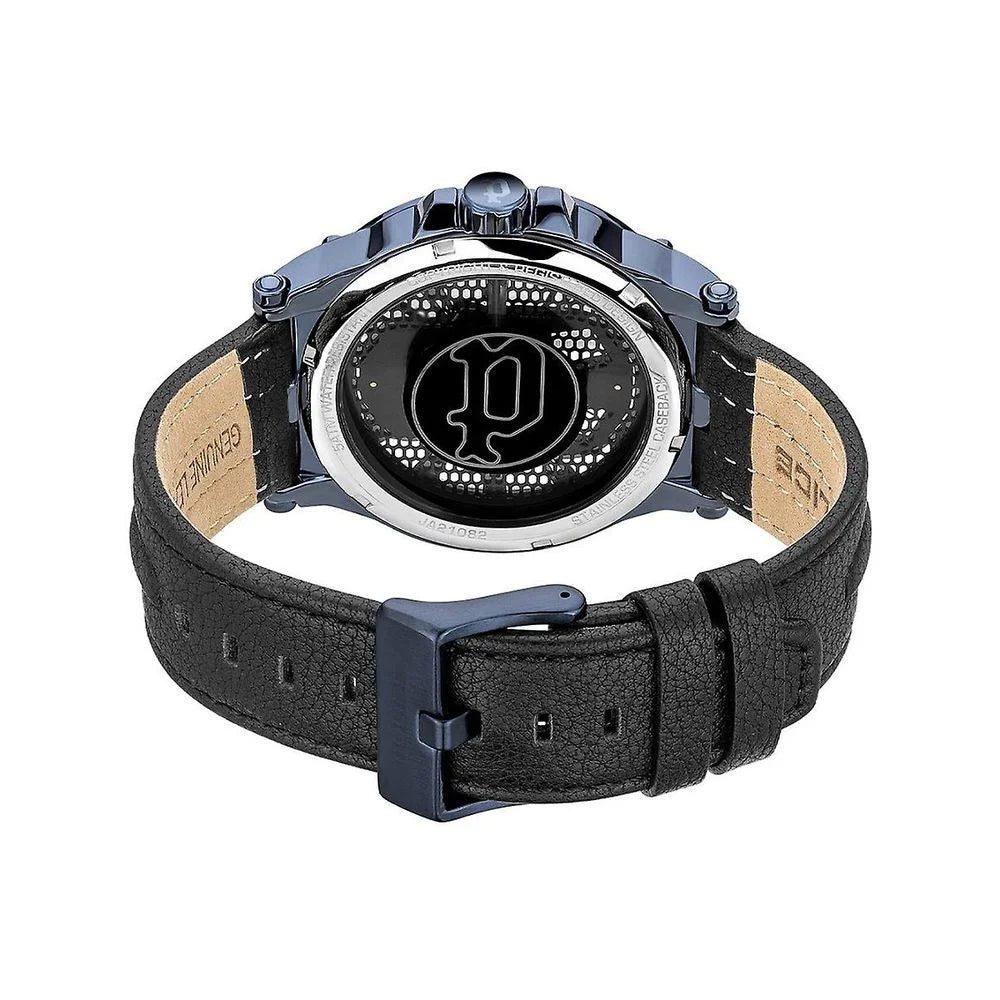 Police Black Leather Watch